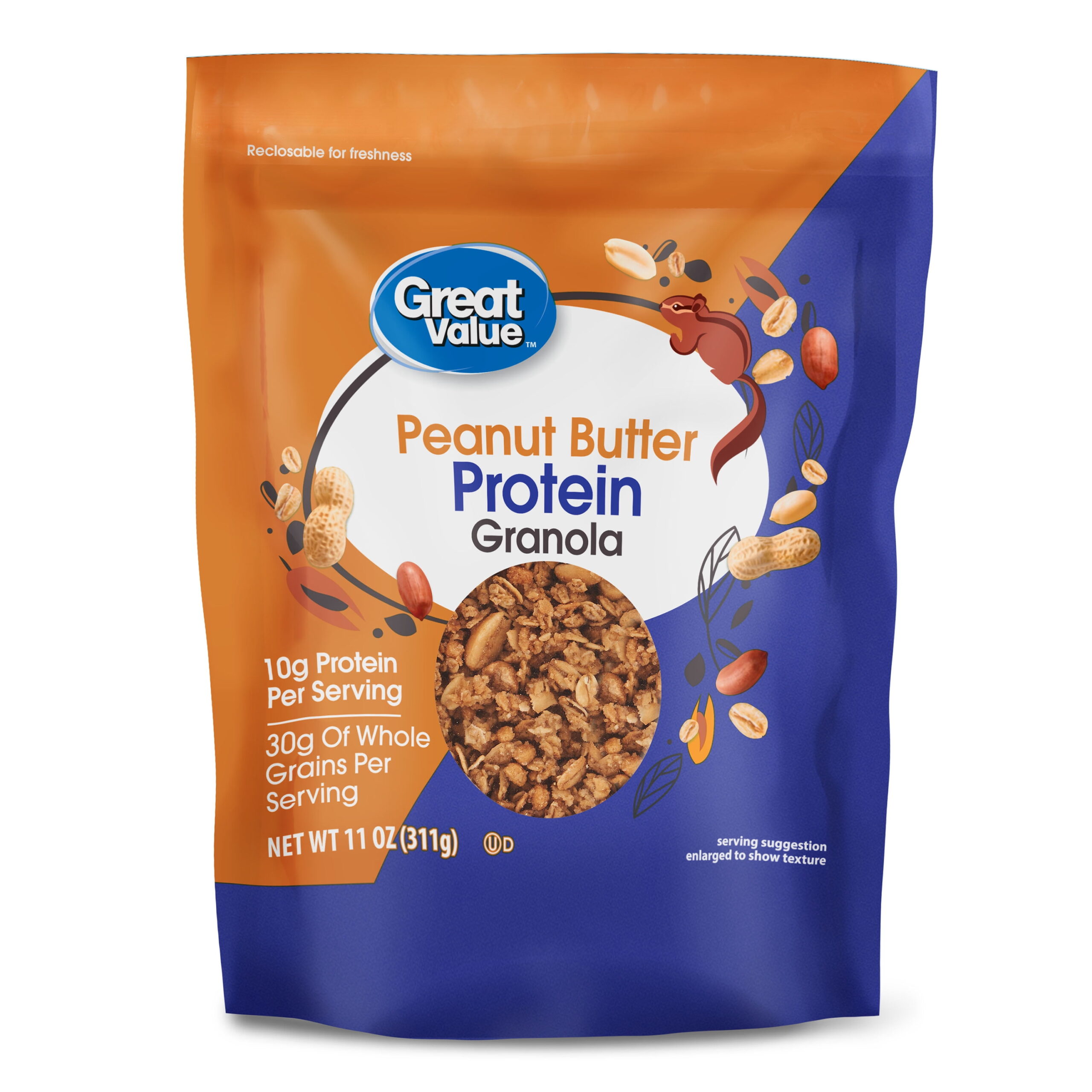 Nice Worth Peanut Butter Protein Granola, 11 oz Package deal