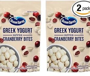 Ocean Spray® Greek Yogurt-Coated Craisins®, Flavored Dried Cranberries, 5 Oz Pouch (Pack of two)