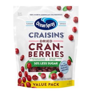 Ocean Spray Decreased Sugar Dried Cranberries Craisins, 20 Ounce