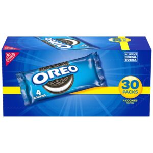 OREO Chocolate Sandwich Cookies, 30 Snack Packs (4 Cookies Every)