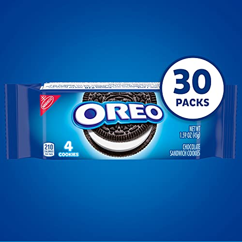 OREO Chocolate Sandwich Cookies, 30 Snack Packs (4 Cookies Every)