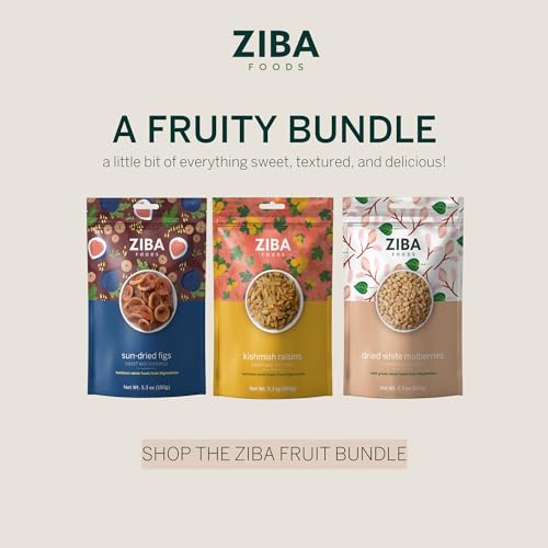 Ziba's Assorted Dried Fruit Assortment | Solar-Dried Figs, Dried White Mulberries, Kishmish Raisins | Unsweetened, Non-GMO, Vegan | Fiber-Wealthy Superfoods Full of Iron and...